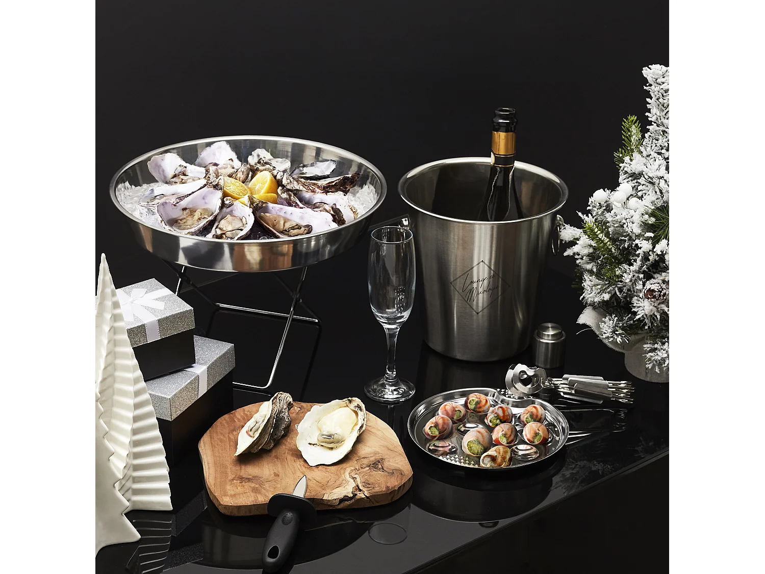 Servicio de caracol para 4 personas