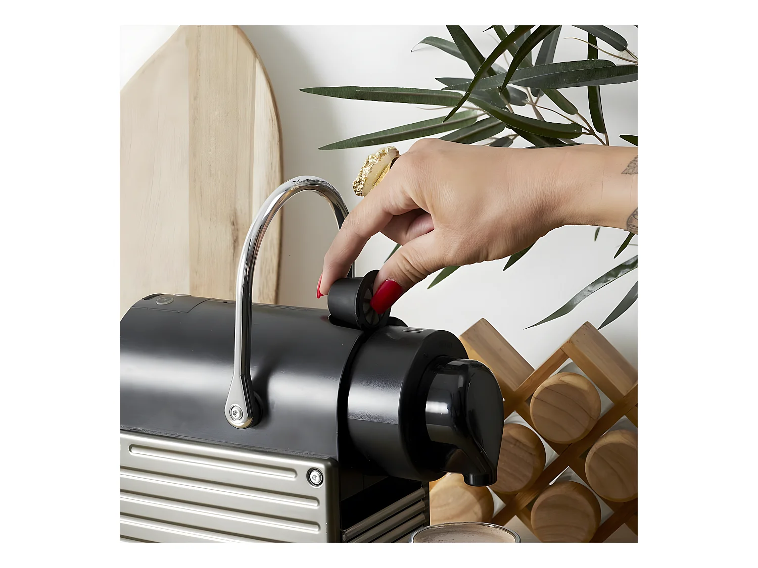 Lot de 3 Capsules à Café Espresso "Ecolo" 4cm Noir