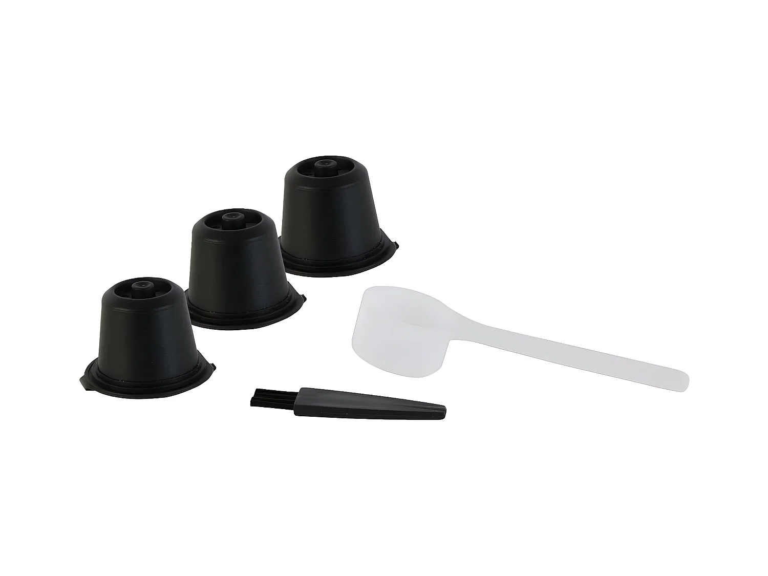 Lot de 3 Capsules à Café Espresso "Ecolo" 4cm Noir