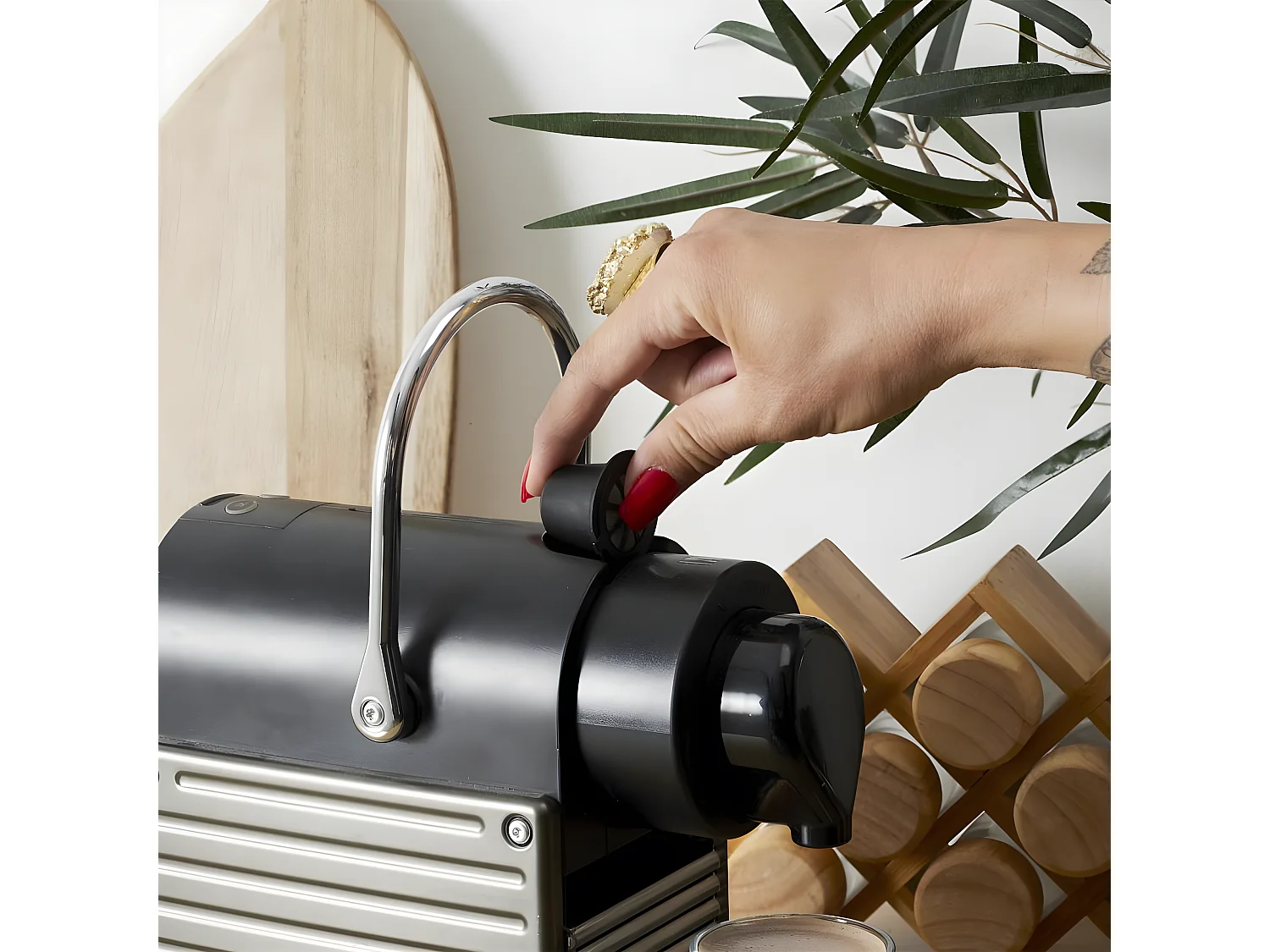 Lot de 3 Capsules à Café Espresso "Ecolo" 4cm Noir