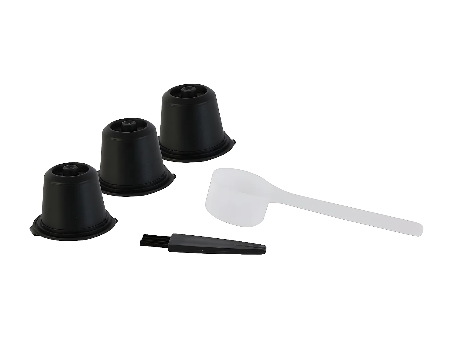 Lot de 3 Capsules à Café Espresso "Ecolo" 4cm Noir