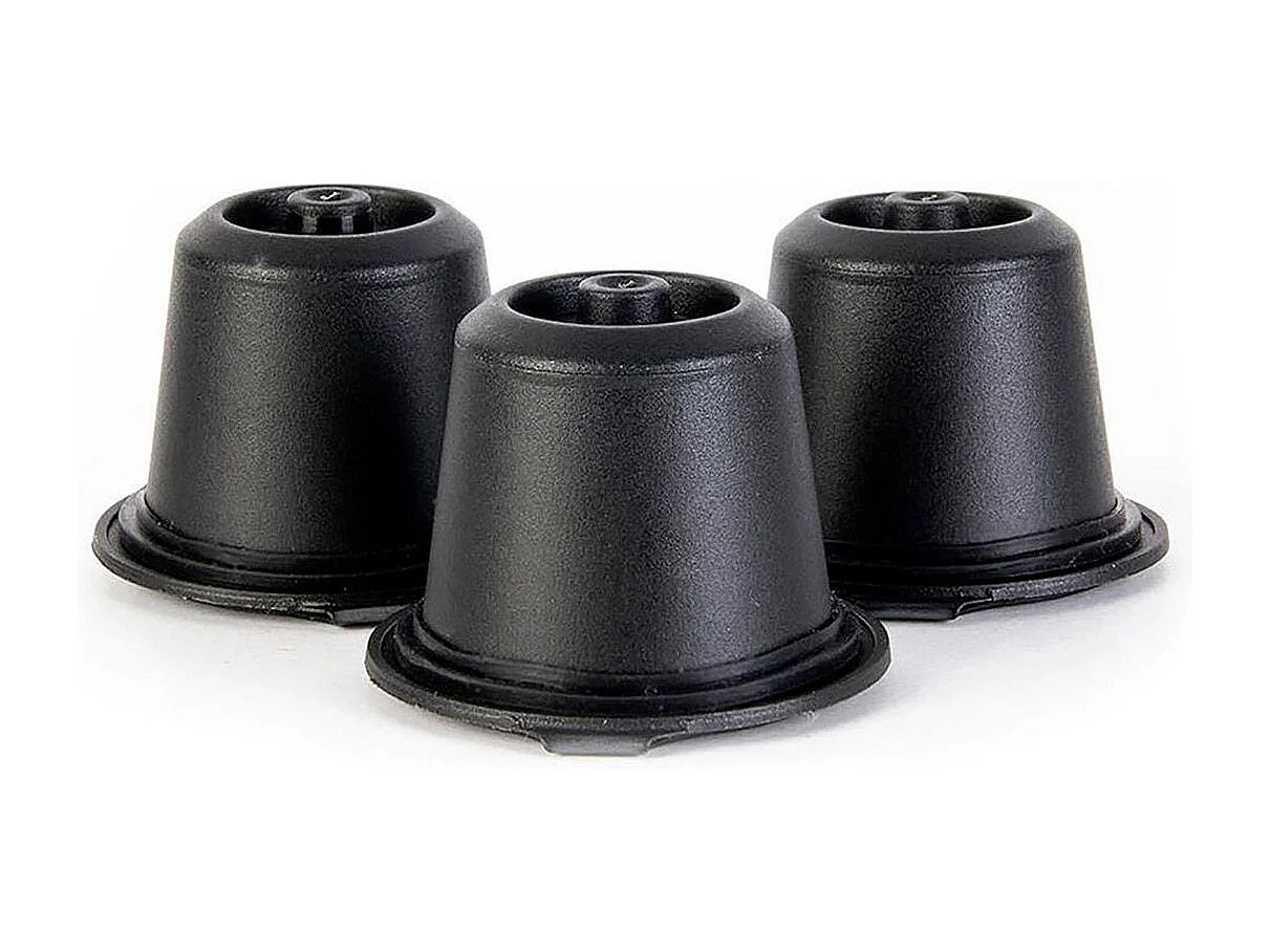 Lot de 3 Capsules à Café Espresso "Ecolo" 4cm Noir