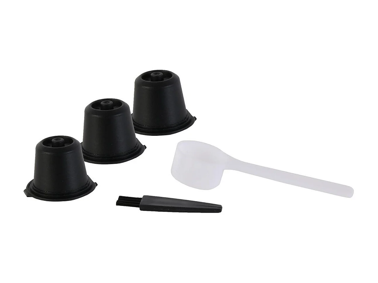 Lot de 3 Capsules à Café Espresso "Ecolo" 4cm Noir