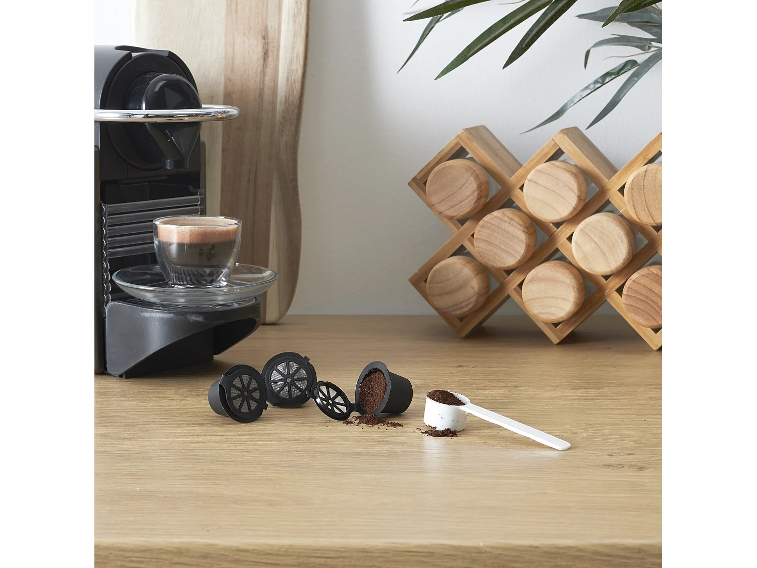 Wiederverwendbare Kaffeekapsel für Nespresso Kapsel geeignet