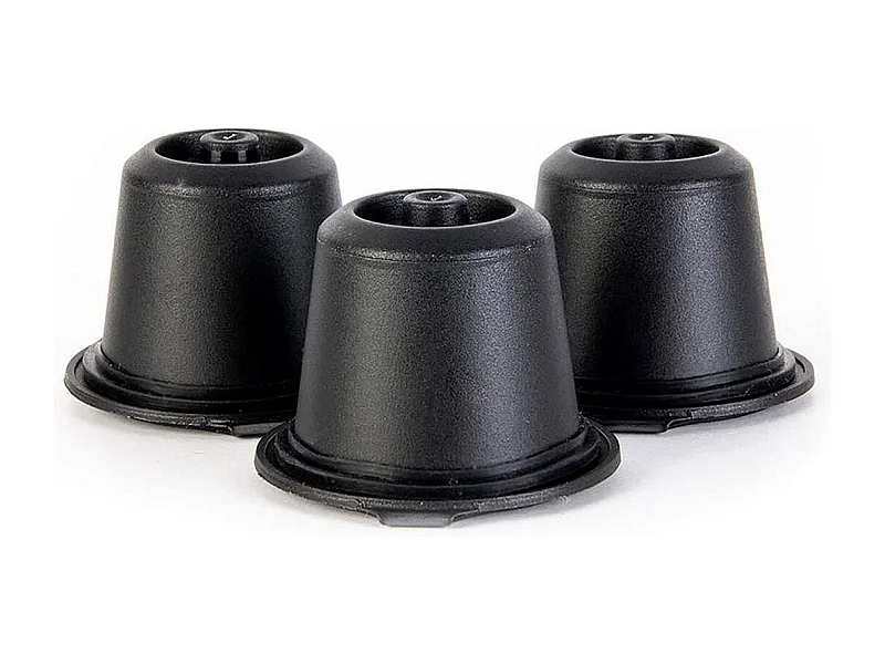 Lot de 3 Capsules à Café Espresso "Ecolo" 4cm Noir