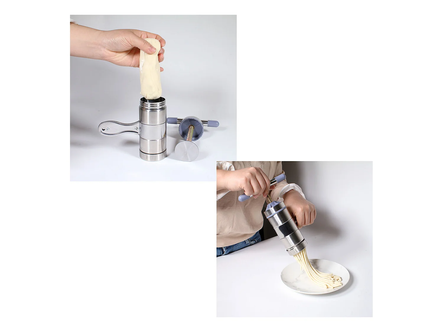 Machine A Pates Manuelle Moules X5 Argent