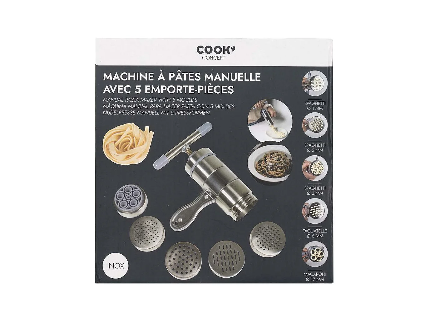 Machine A Pates Manuelle Moules X5 Argent