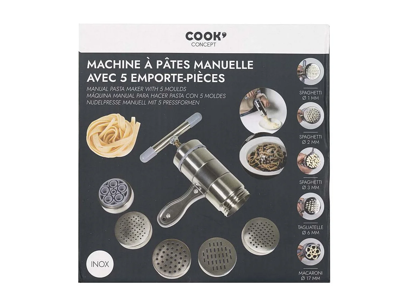 Machine A Pates Manuelle Moules X5 Argent
