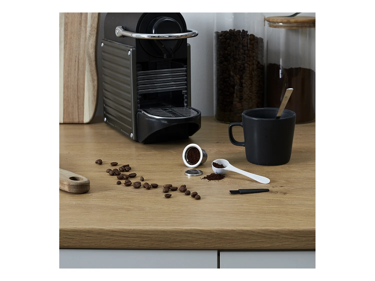 Capsule Reutilisable Acier Adapte Nespresso Argent