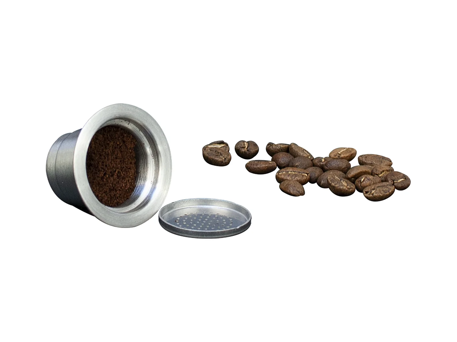 Capsule Reutilisable Acier Adapte Nespresso Argent