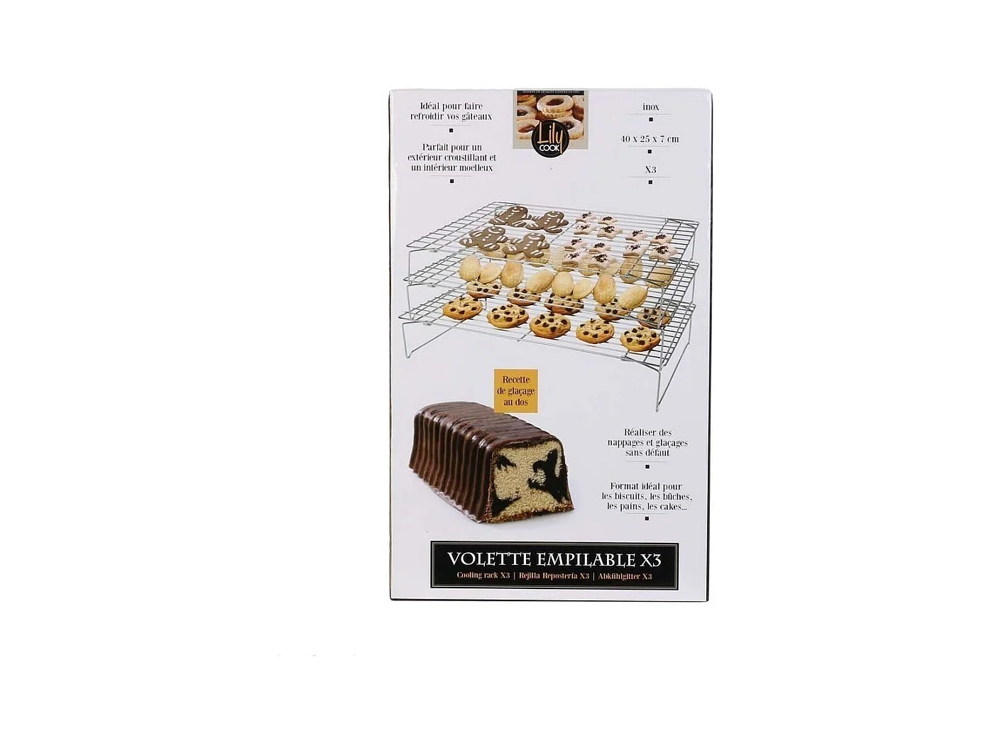 Abkühlgitter mit 3 Ebenen aus Edelstahl