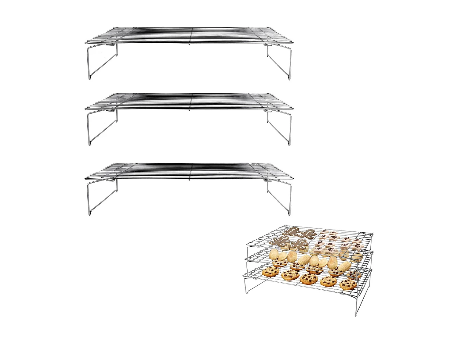 Grille De Refroidissement 3 Etages Gris