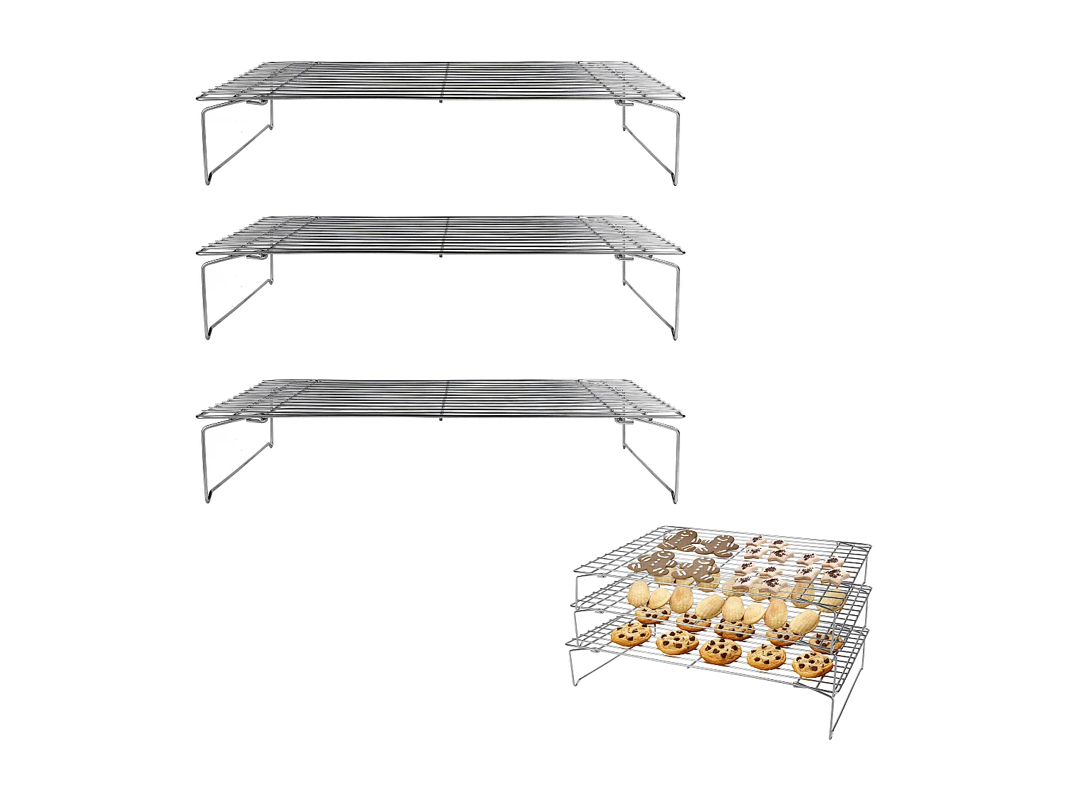 Grille De Refroidissement 3 Etages Gris