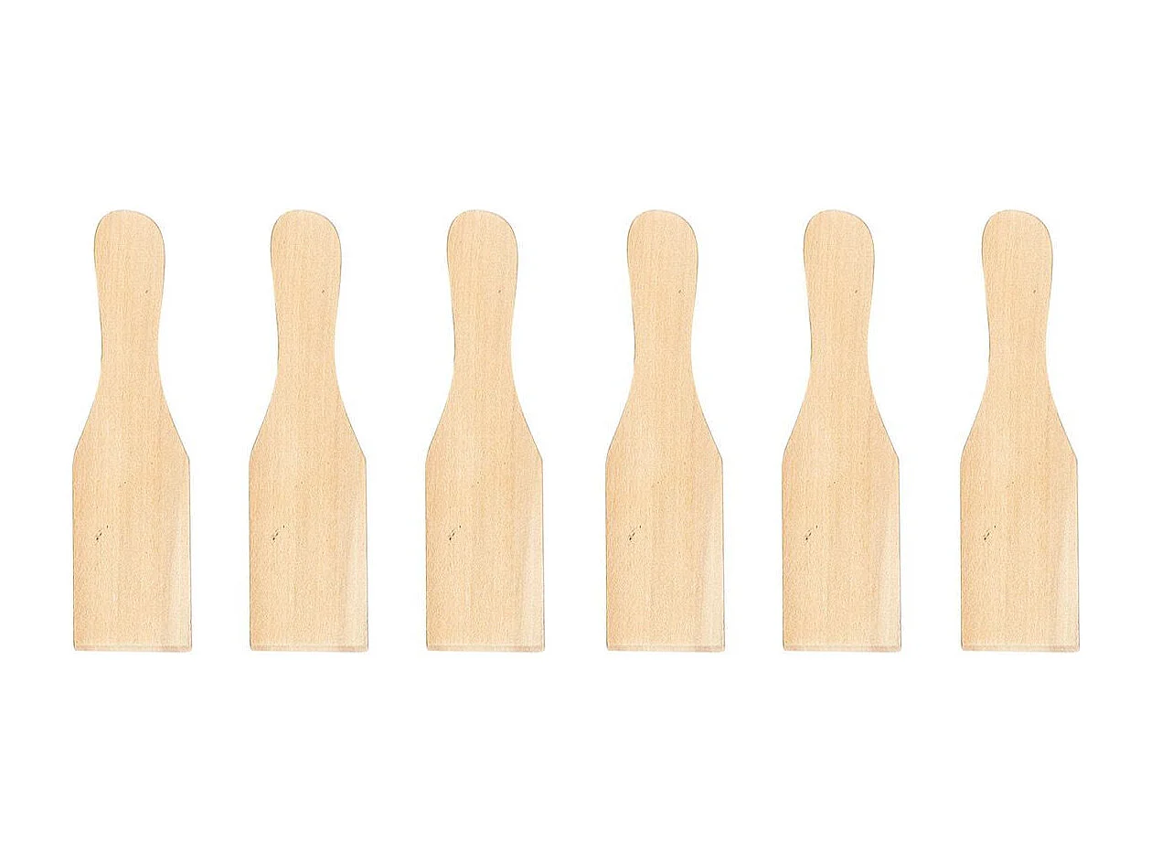 Set di 6 spatole da raclette in legno