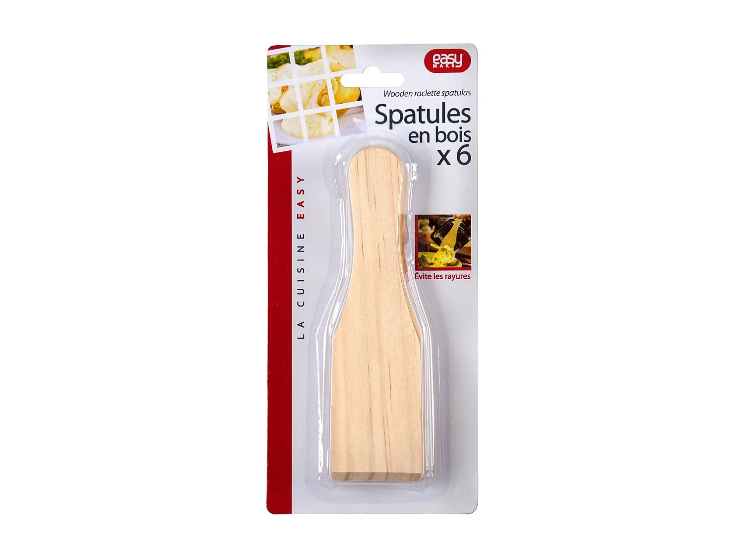 Set di 6 spatole da raclette in legno