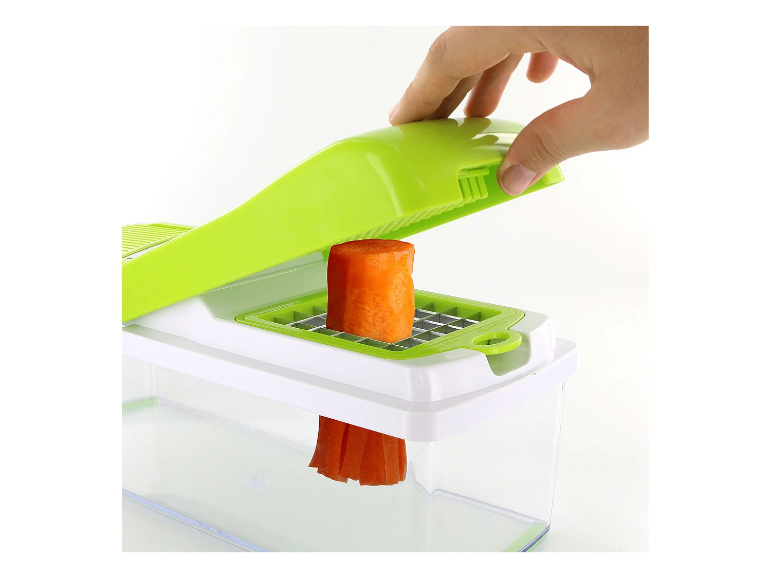 Mandoline Multifonction 5en1 Vert, Blanc