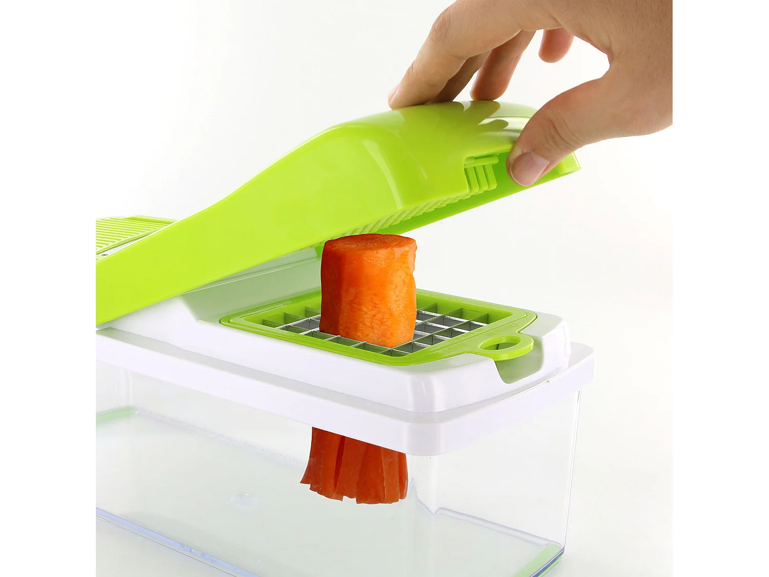 Mandoline Multifonction 5en1 Vert, Blanc