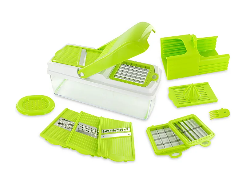 Mandoline Multifonction 5en1 Vert, Blanc