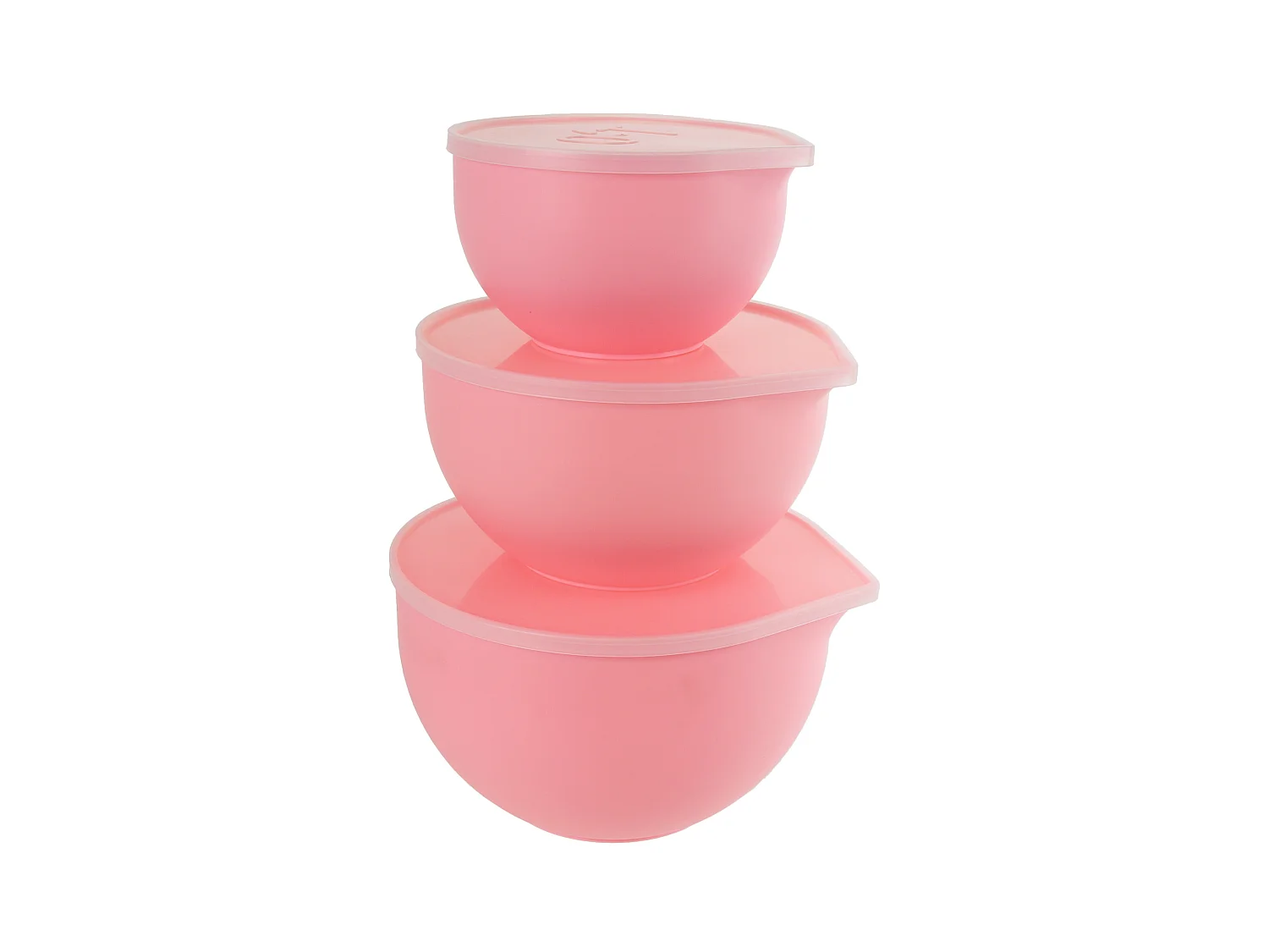 Bol Patissier Rose X3 1l 2l 3l Couvercle Rose