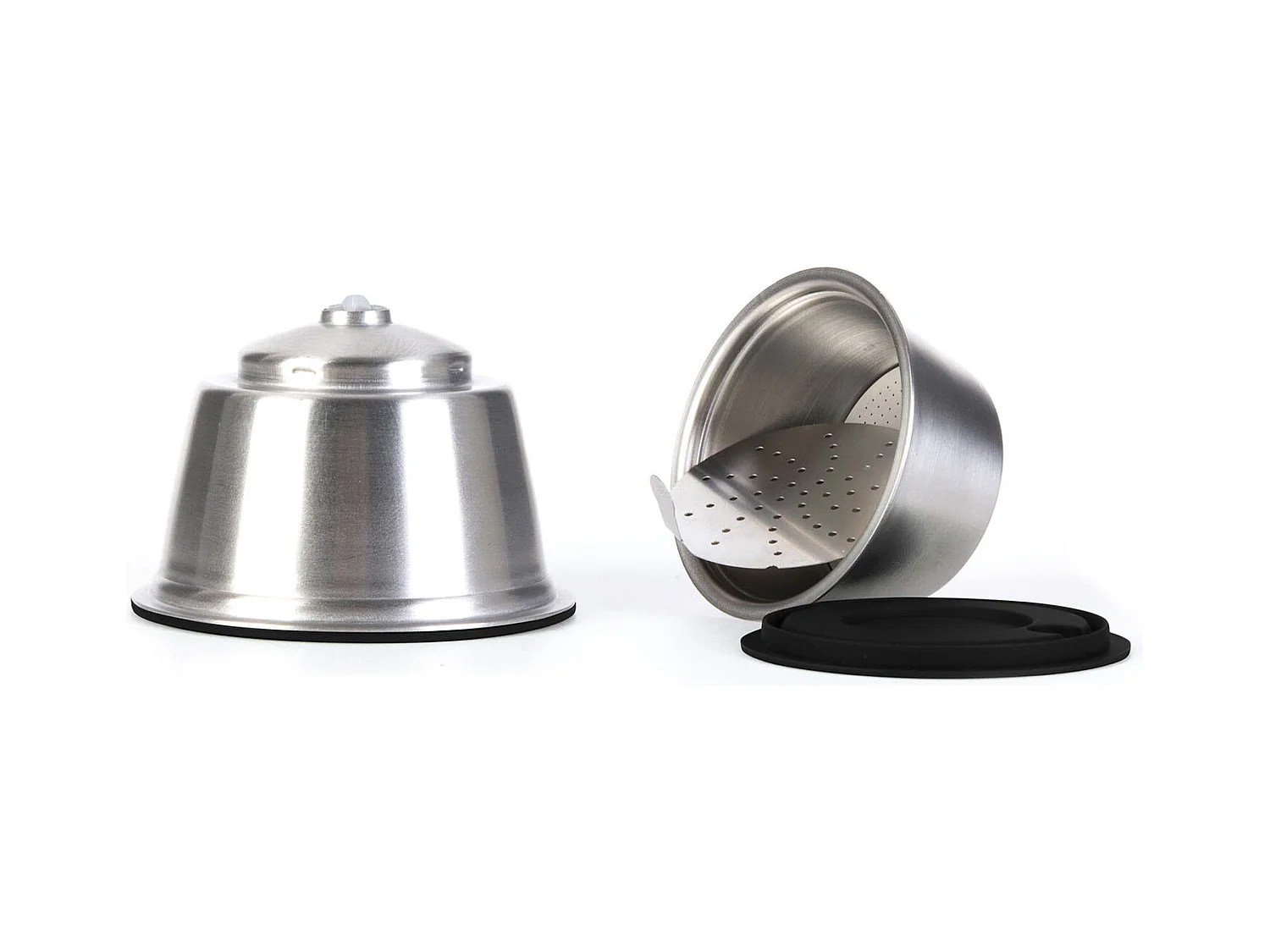 Capsule Reutilisable Acier Dolce Gusto Argent, Noir