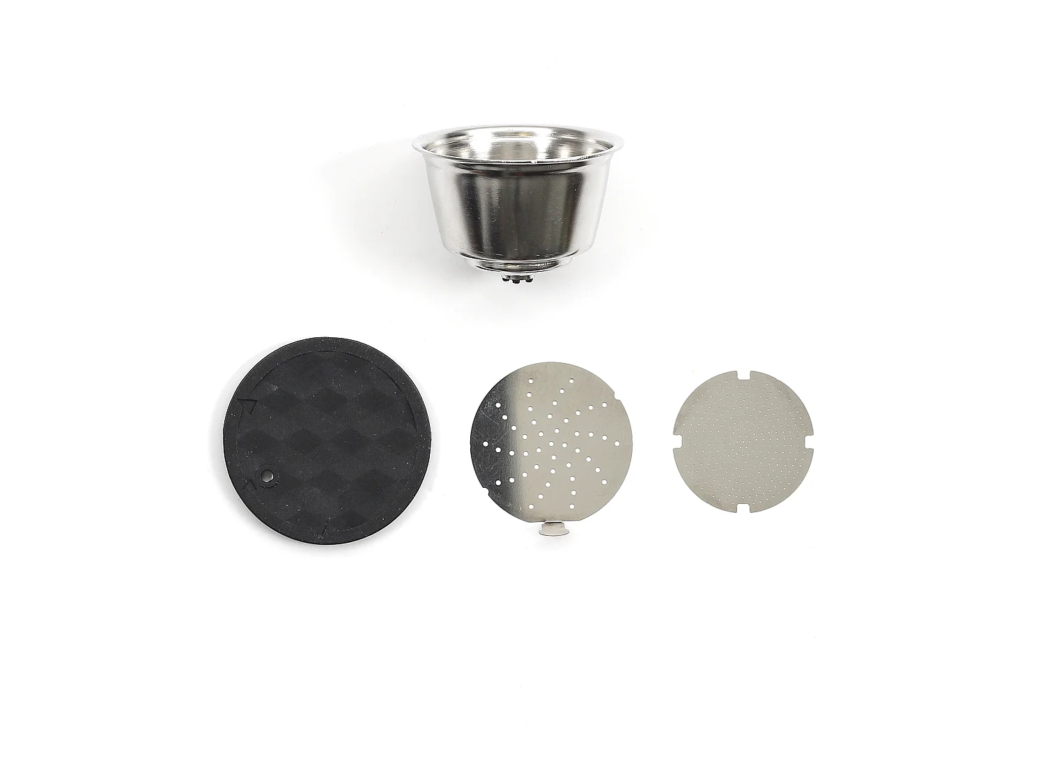 Capsule Reutilisable Acier Dolce Gusto Argent, Noir