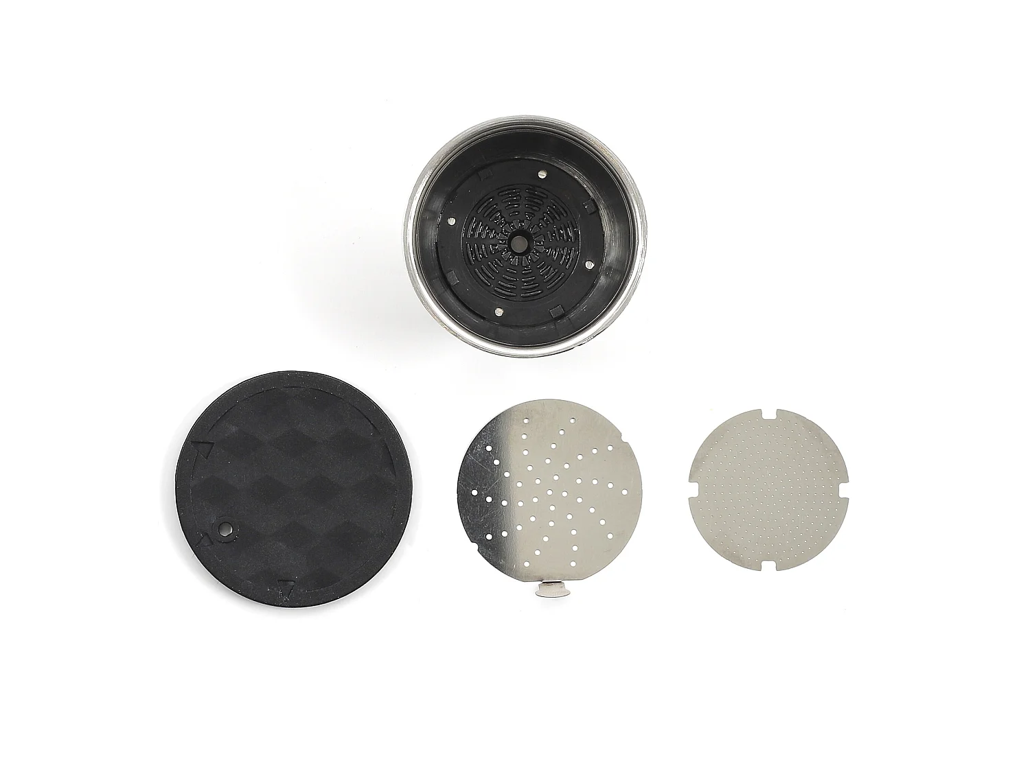 Capsule Reutilisable Acier Dolce Gusto Argent, Noir