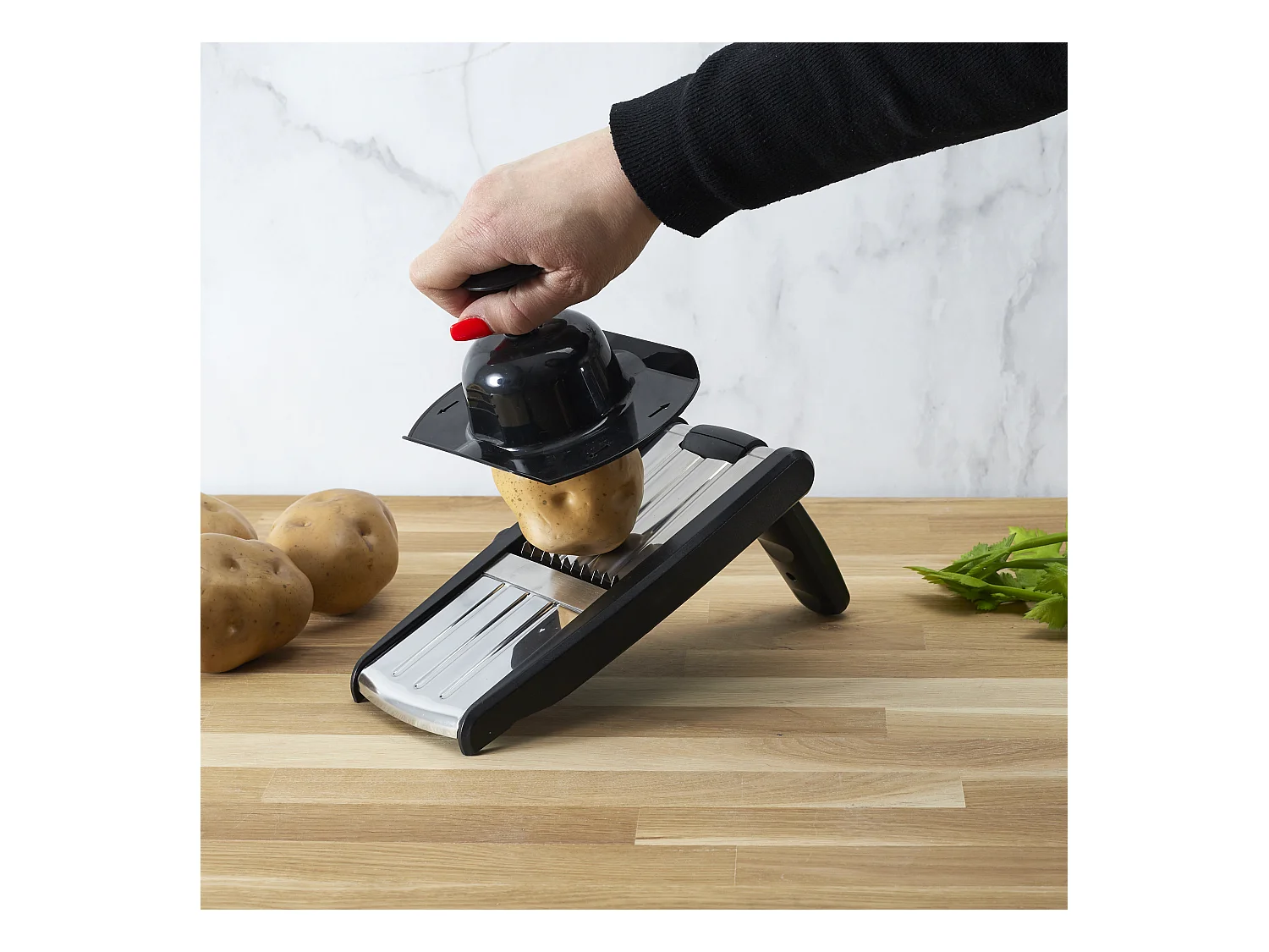 Mandoline Noir, Violet, Beige