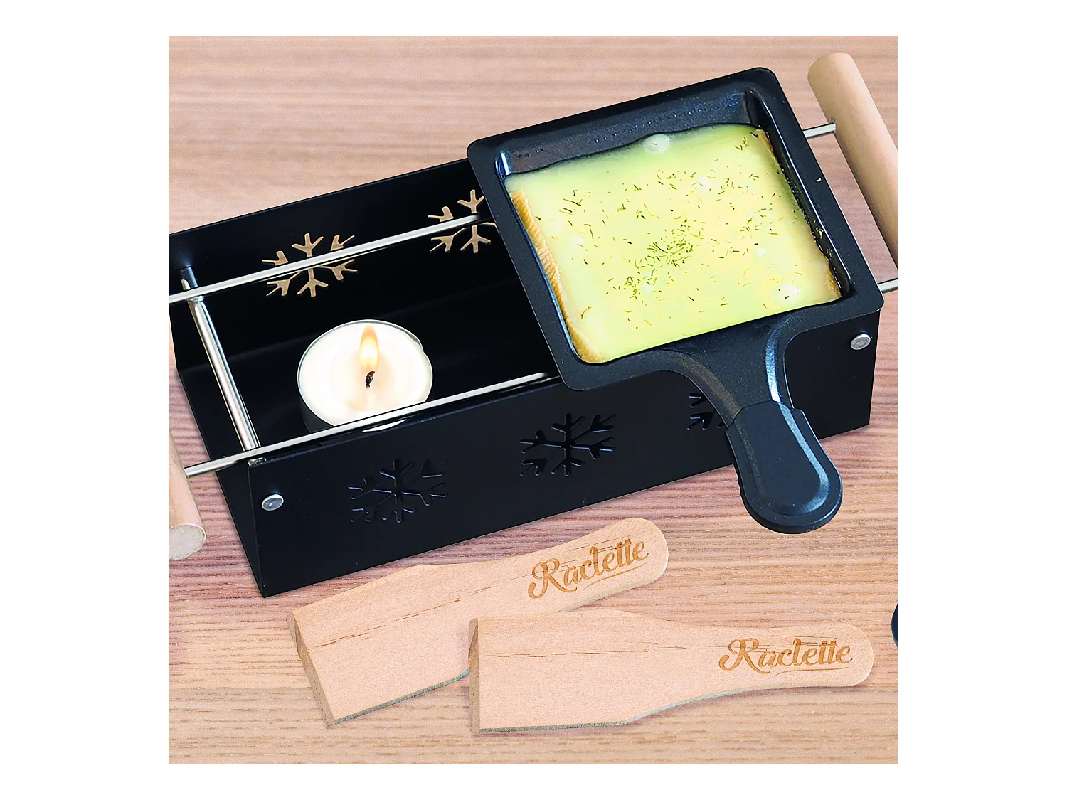 Raclette Duo A La Bougie Noir, Marron