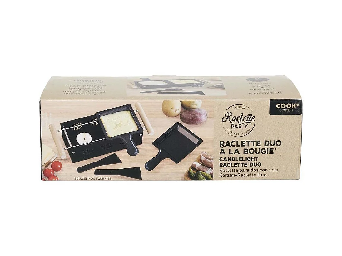 Raclette Duo A La Bougie Noir, Marron