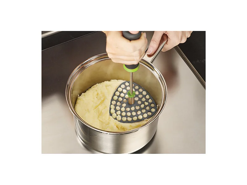 Opvouwbare ergonomische aardappelstamper Delta Joseph Joseph - Roestvrij staal grijs groen