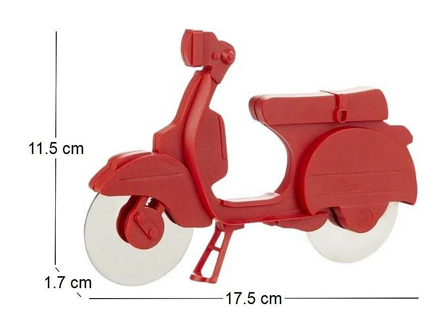 Roulette à pizza en plastique Scooter
