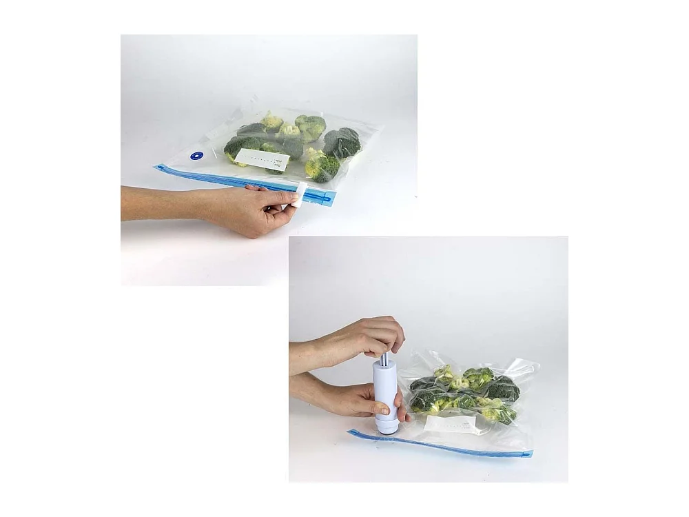 Sachet Vide D Air X4 Avec Pompe2 Bleu, Transparent