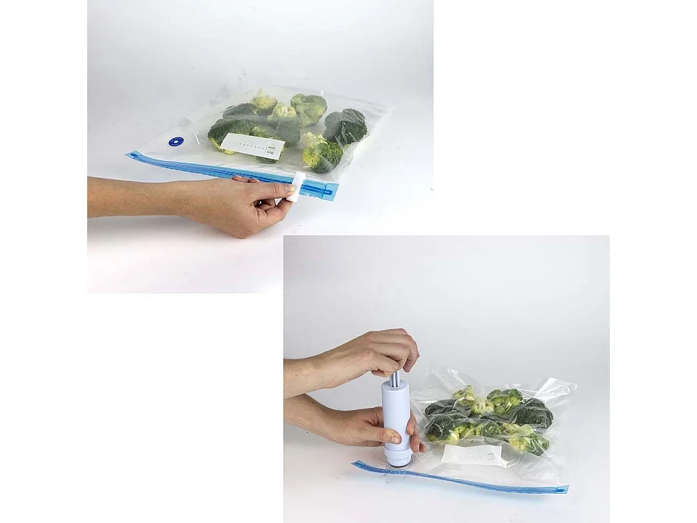 Sachet Vide D Air X4 Avec Pompe2 Bleu, Transparent