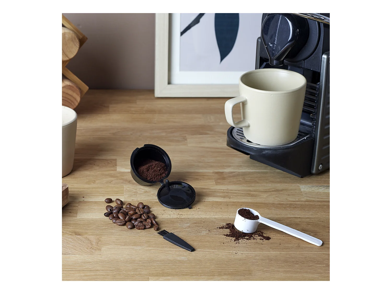 Capsule Reutilisable Compatible Dolce Gusto X3 Noir, Blanc