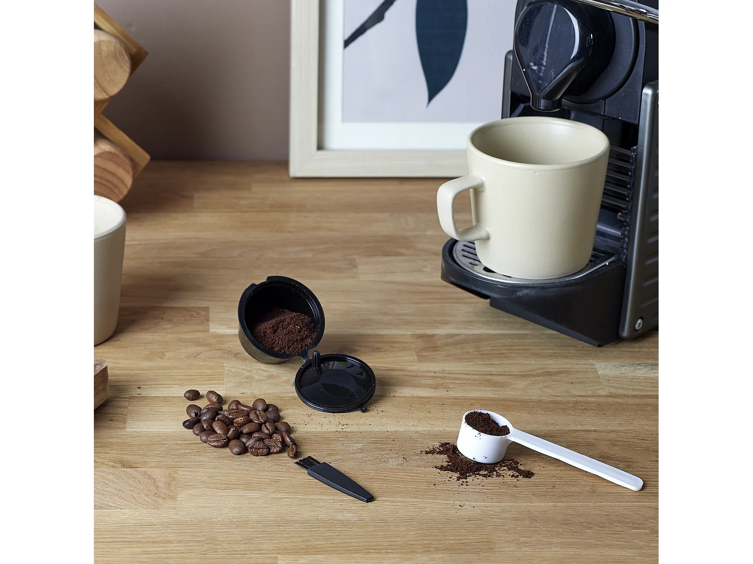 Capsule Reutilisable Compatible Dolce Gusto X3 Noir, Blanc