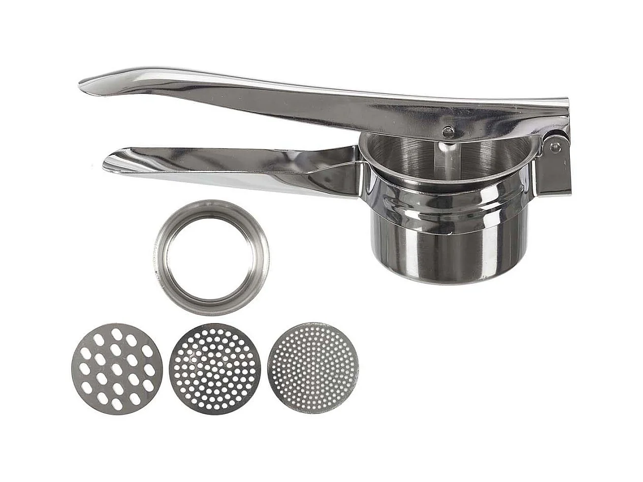Presse Purée Inox "3 Râpes" 27cm Argent