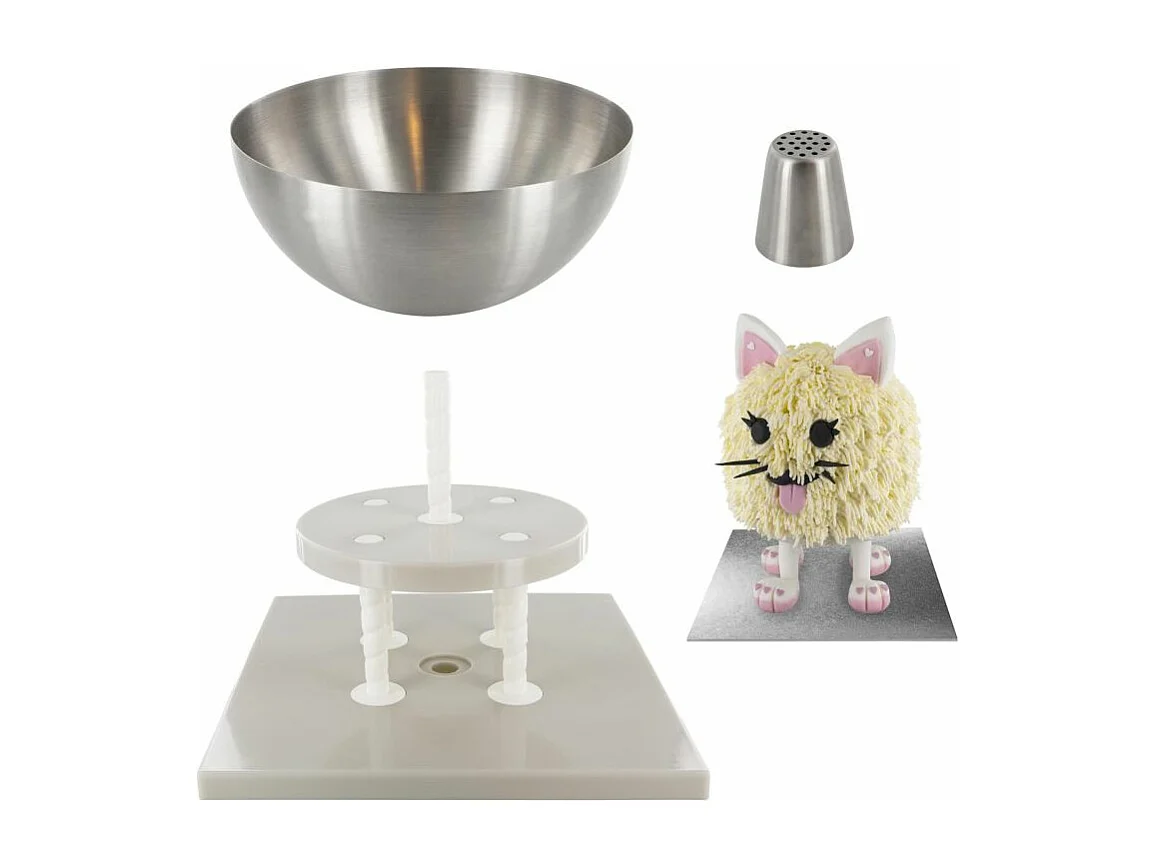 Coffret Pâtisserie "Gravity Cake Monstre" 24cm Argent