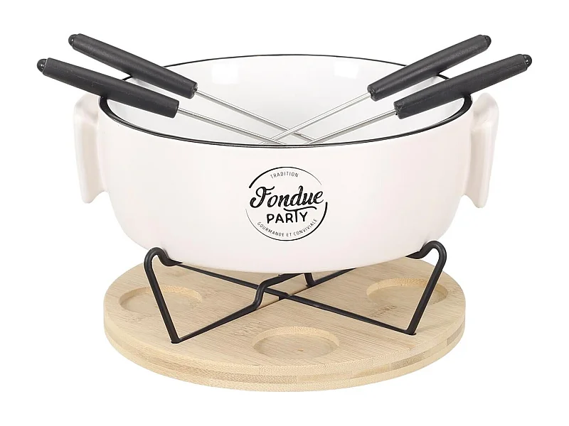 Service A Fondue Chauffe Plat Et Pique X4 M4 A1/m4