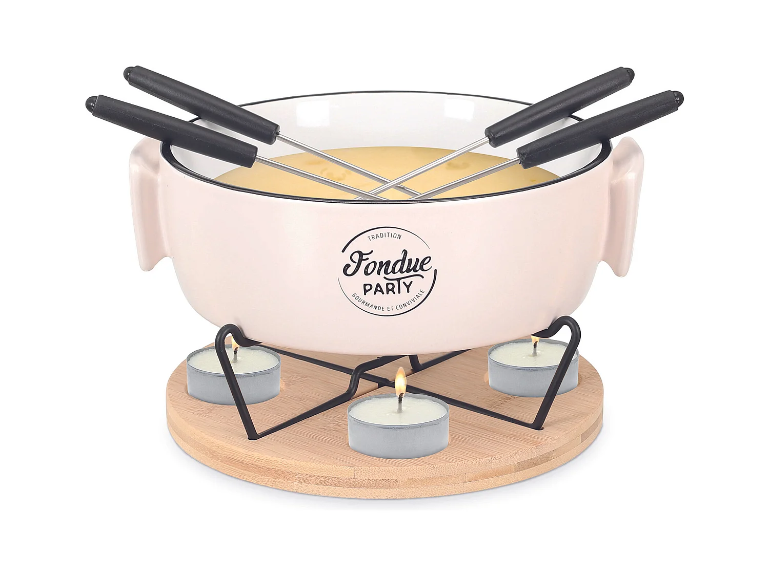 Service A Fondue Chauffe Plat Et Pique X4 M4 A1/m4