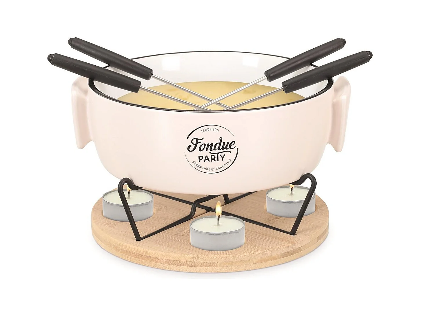 Service A Fondue Chauffe Plat Et Pique X4 M4 A1/m4