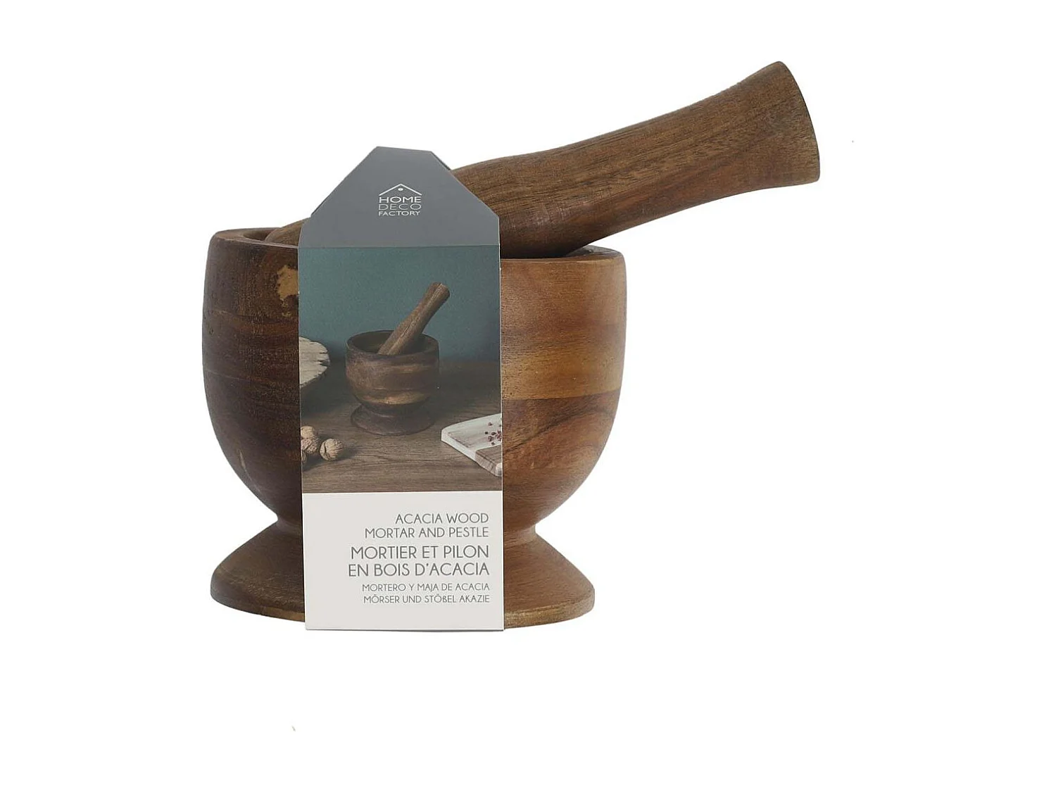 Mortier Et Pilon Acacia D12cm Marron