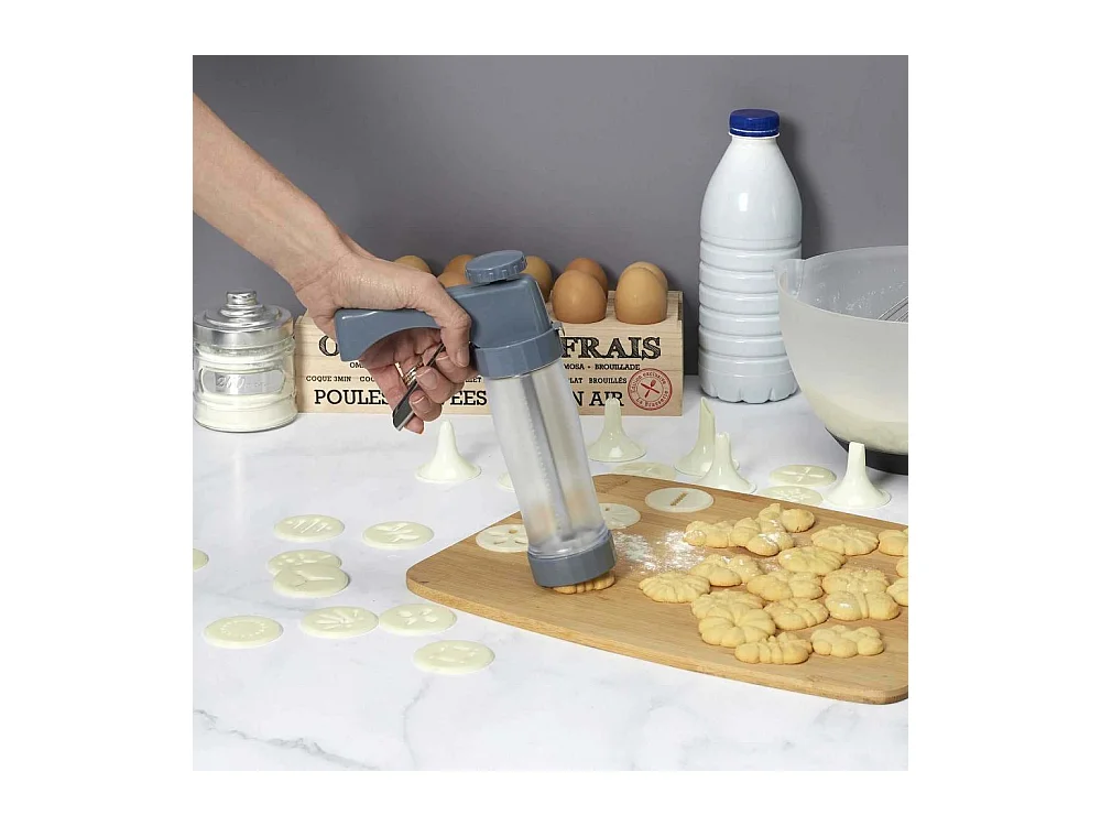 Presse A Gateau Manuelle Gris, Transparent