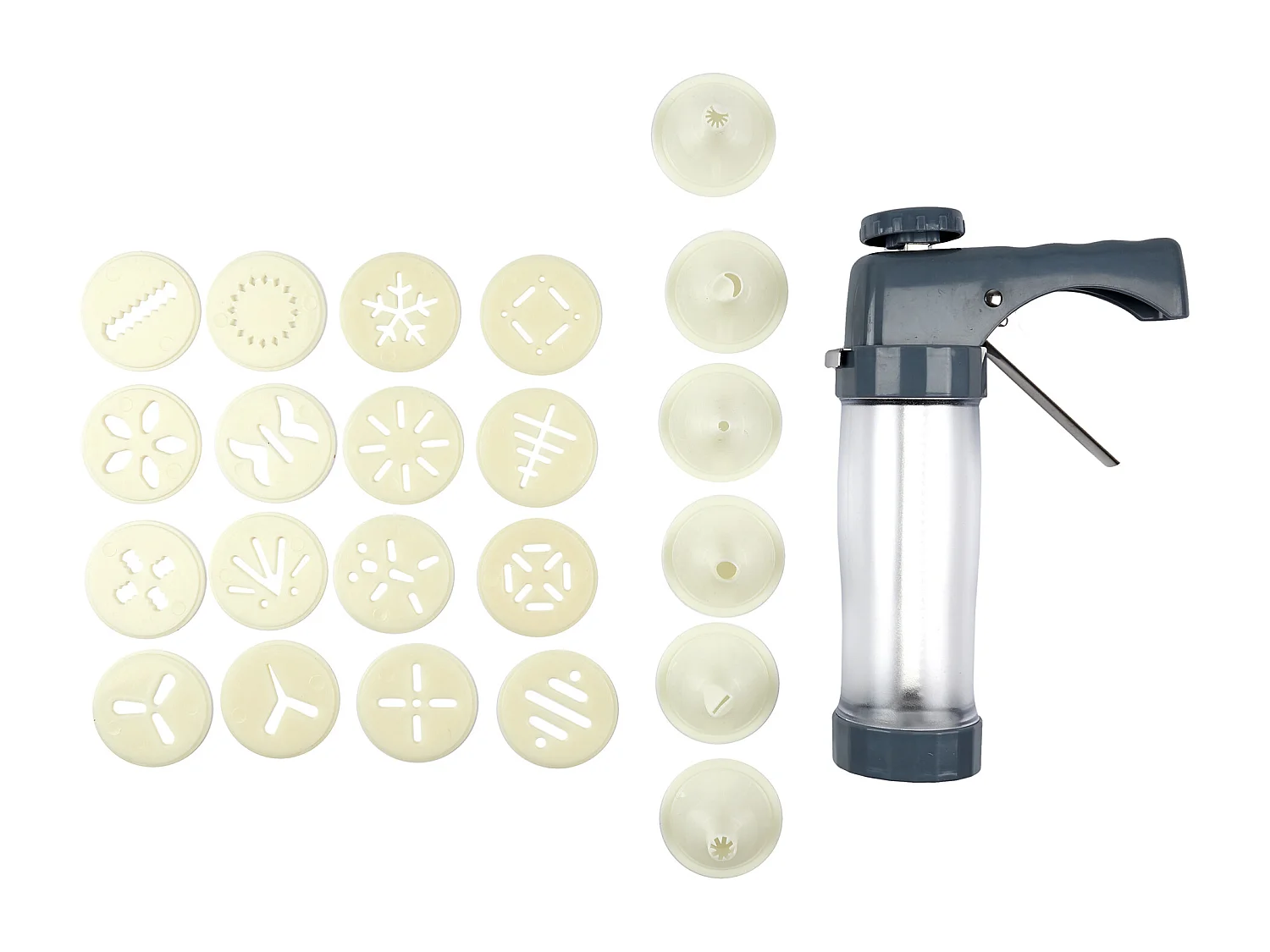 Presse A Gateau Manuelle Gris, Transparent