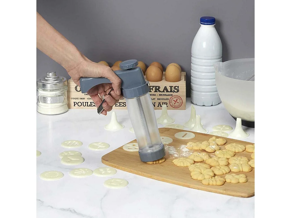 Presse A Gateau Manuelle Gris, Transparent