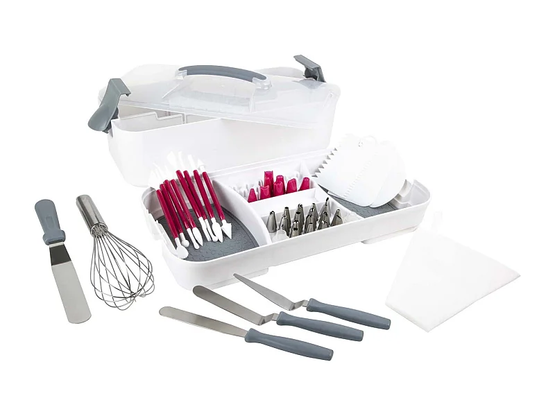 Mallette De Patisserie 45pieces Blanc, Gris, Violet