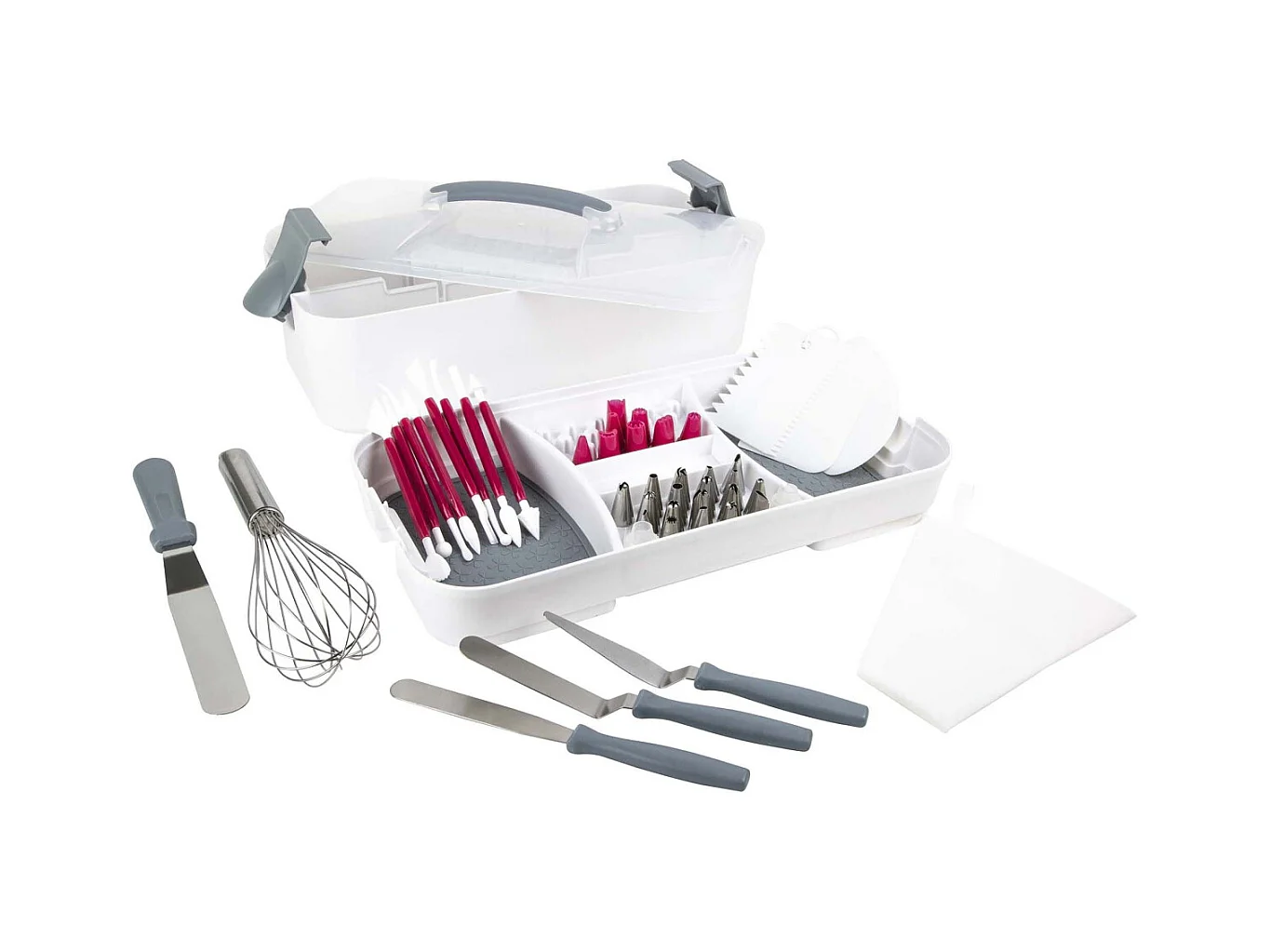 Backkoffer 45-teilig Weiß Edelstahl - Ideal für Süße Kreationen