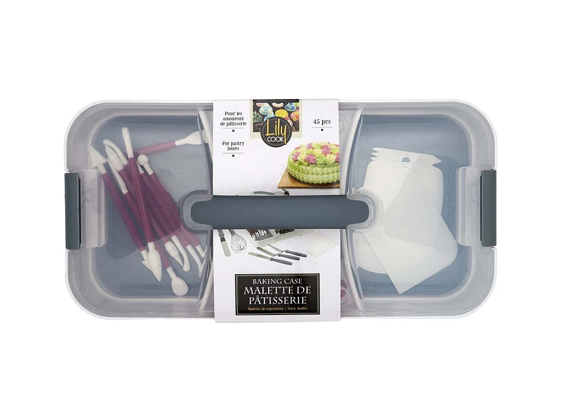 Backkoffer 45-teilig Weiß Edelstahl - Ideal für Süße Kreationen