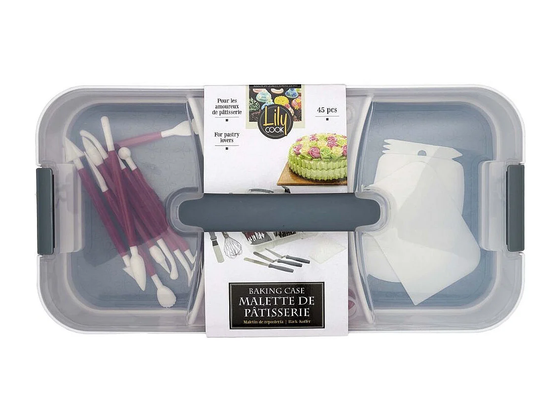 Mallette De Patisserie 45pieces Blanc, Gris, Violet