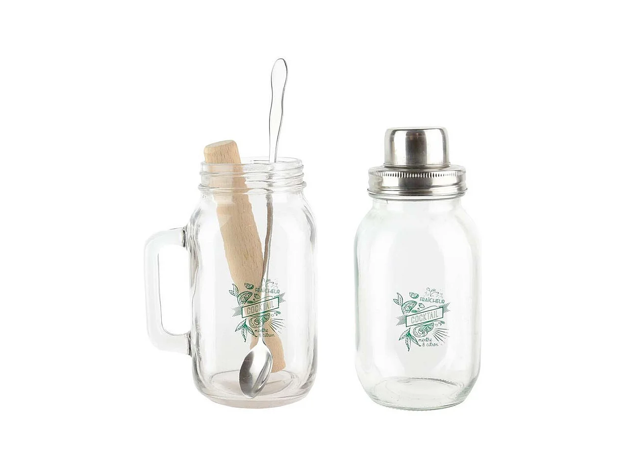 Coffret à Cocktail "Chope & Shaker" 80cl Transparent