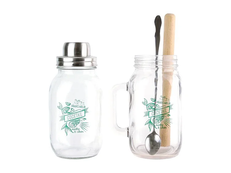 Cocktailbox Mason jar Utensilien und Rezepte